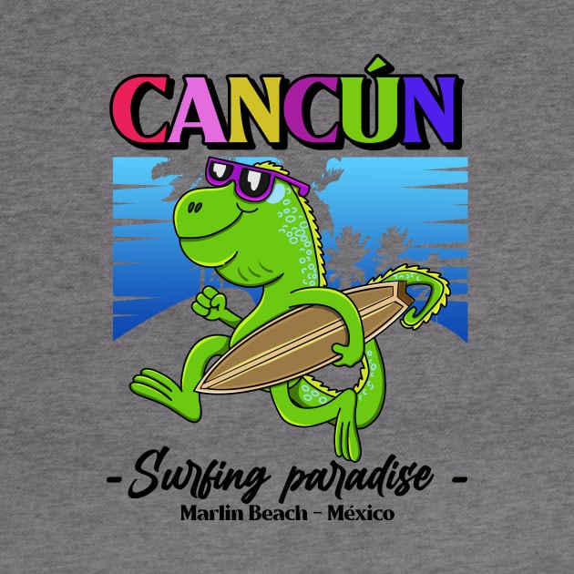 Marlin beach cancun mexico by Imaginar.drawing